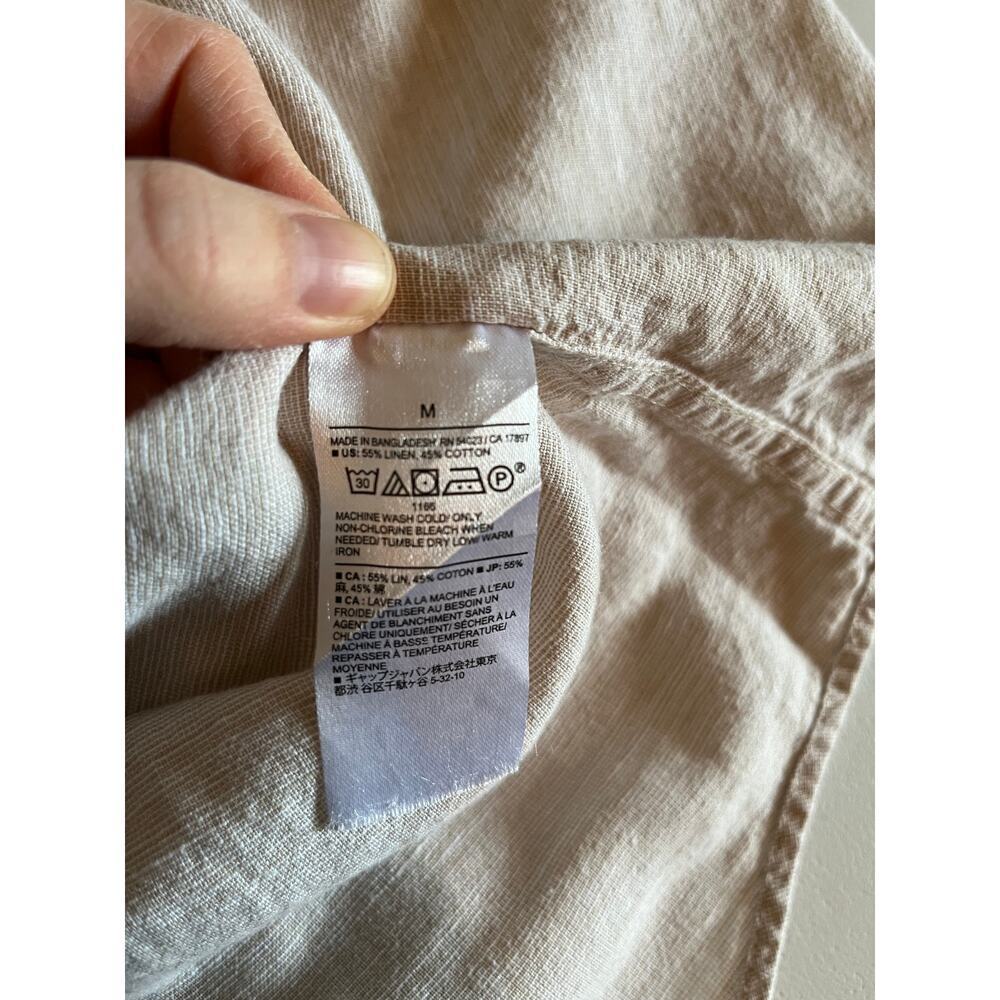 Gap Linen Cotton Shirt Men’s Slim Fit Medium - Picture 4 of 6